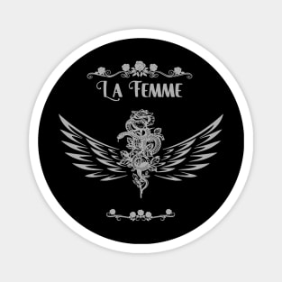 La Femme - snake and rose Magnet